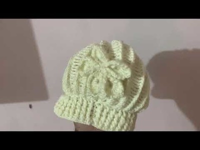 How to Crochet Cap | Easy & Fast Crochet Baby Hats | Easy crochet flower tutorial for beginners