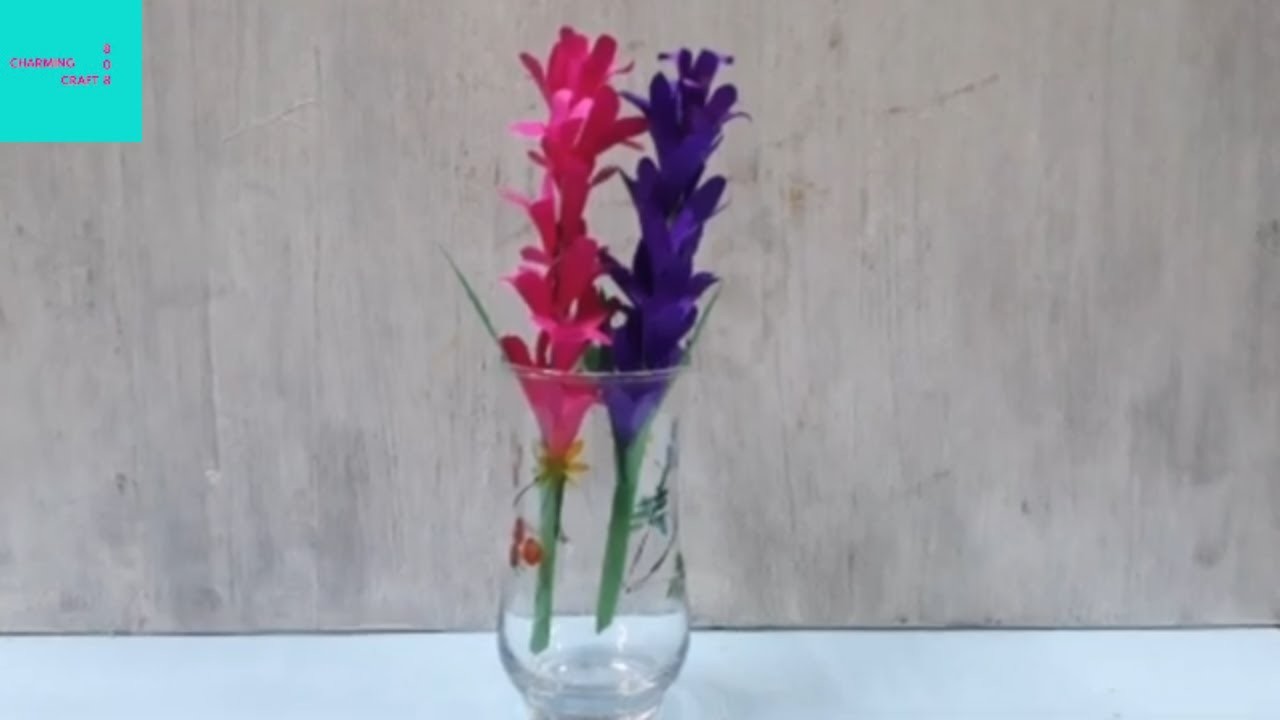 How to make a flower for home decorations.#flower #craft #trending