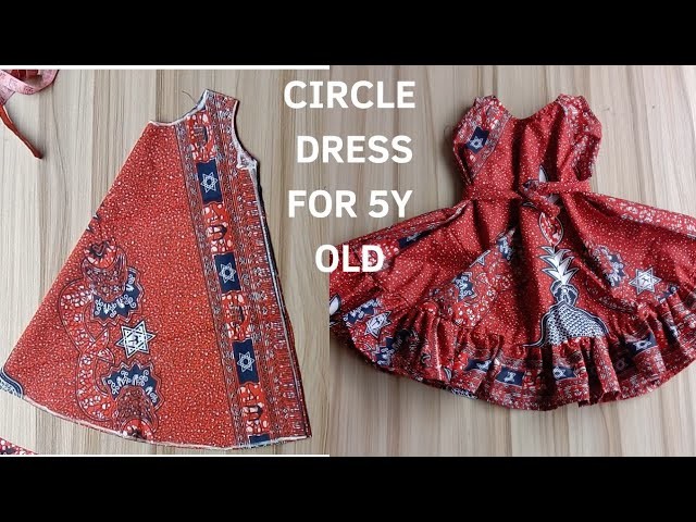 How to: make circle. umbrella dress for children.cutting and stitching
