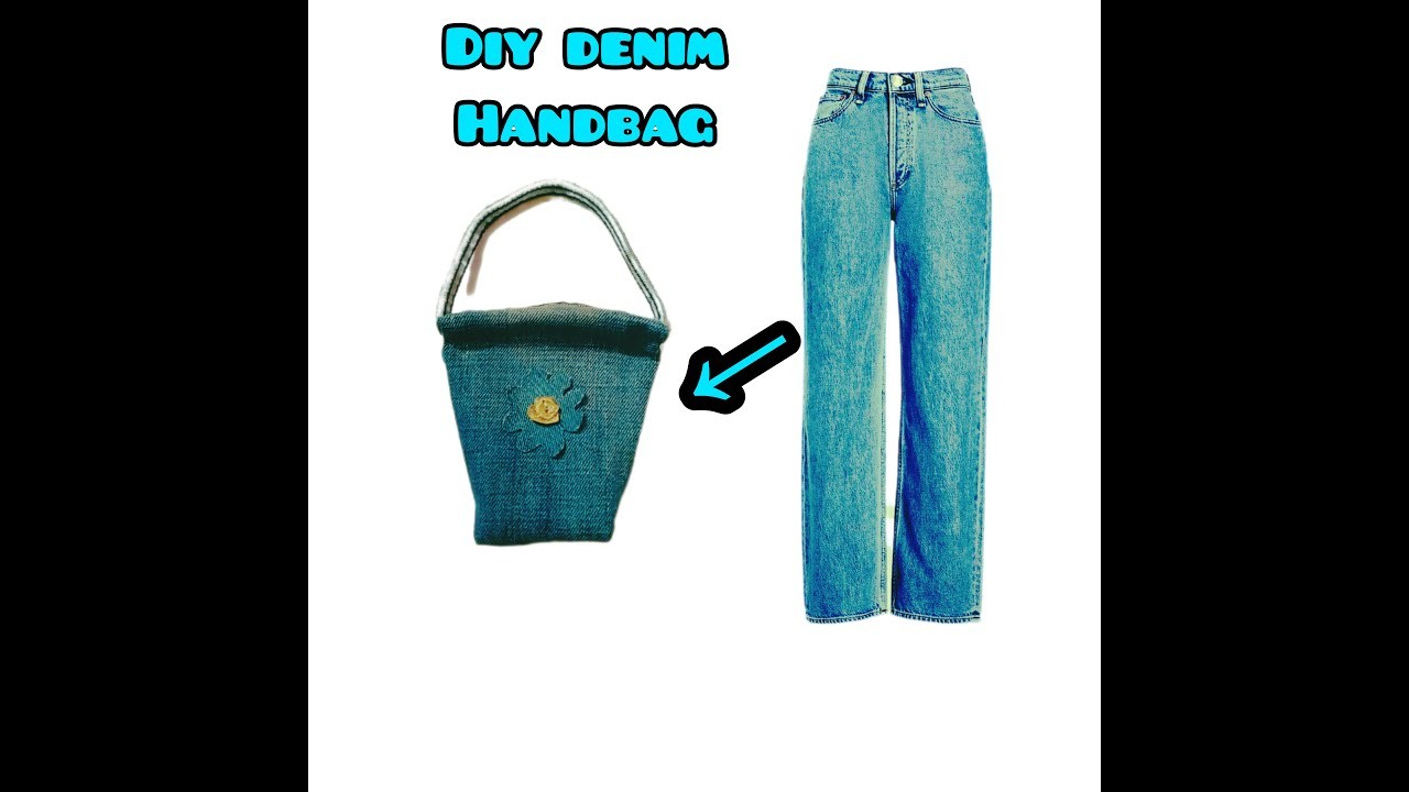 How to make designer denim handbag using old jeans.????????#viral #trending