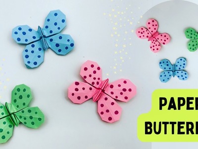 How To Make Easy Origami Paper Butterfly  For Kids. Craft Ideas. Paper Craft Easy. KIDS crafts