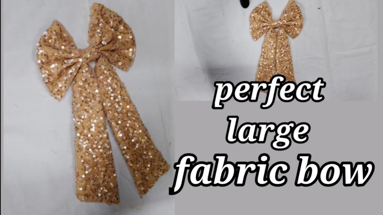 How to make fabric bow.DIY stylish bow. Long fabric bow cutting and stitching