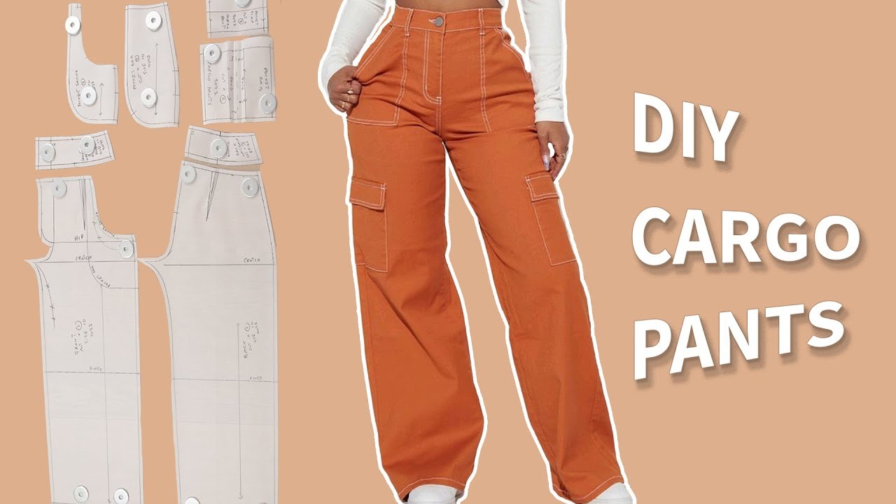How to Sew CARGO PANTS With Pockets | Detailed Pattern & Sewing Tutorial
