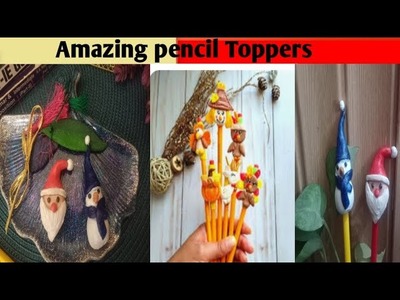 Make Beautiful Pencil Toppers with Air Dry Clay#kidsclaycraftideas#nadiahomedecor
