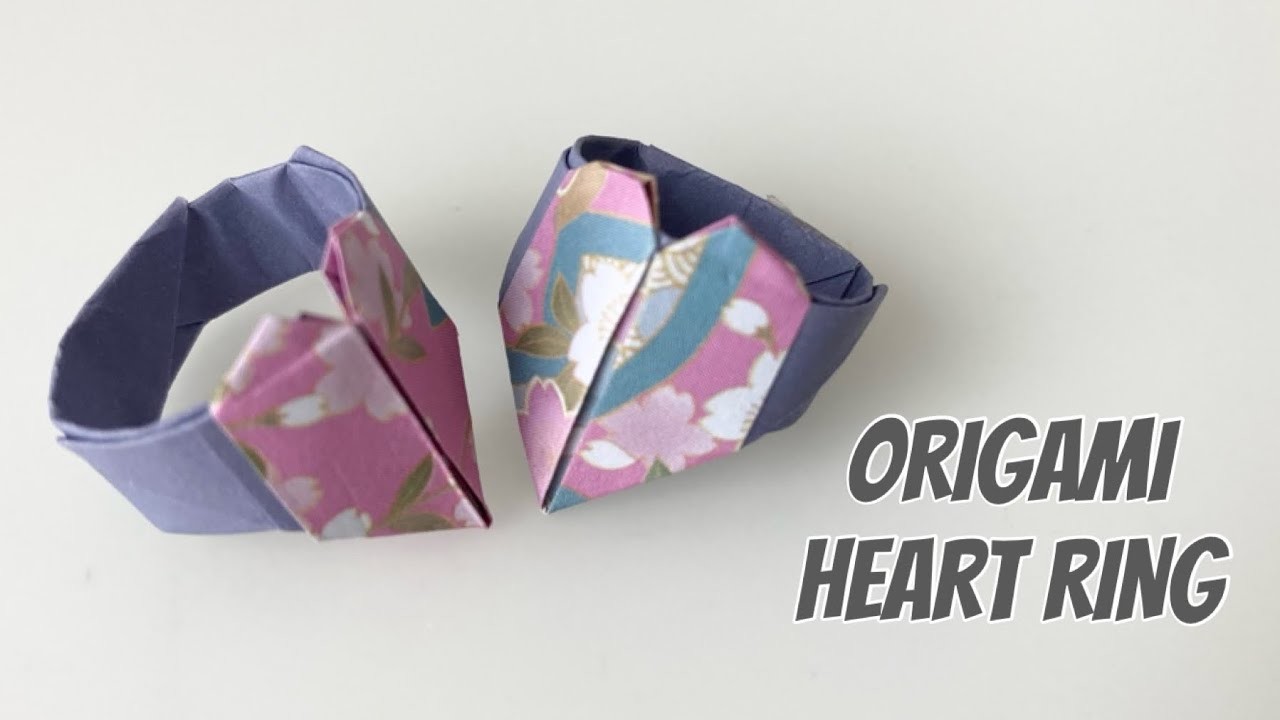 ORIGAMI HEART RING - DIY Paper Craft - Easy Tutorial