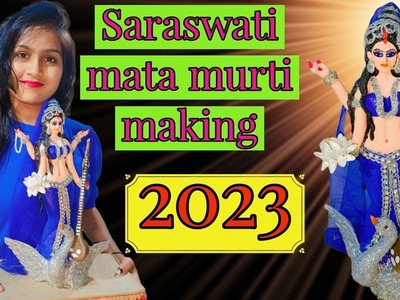 Saraswati Decoration and making | saraswati puja 2023 | saraswati murti making