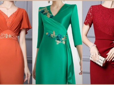 Sleek & Chick Semi-Formal.Party Wear Embroidered Lace Patchwork Bodycon Dresses For Women