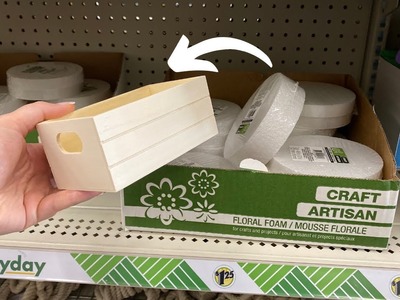 Stick foam to a Dollar Store crate.  (WOW!)