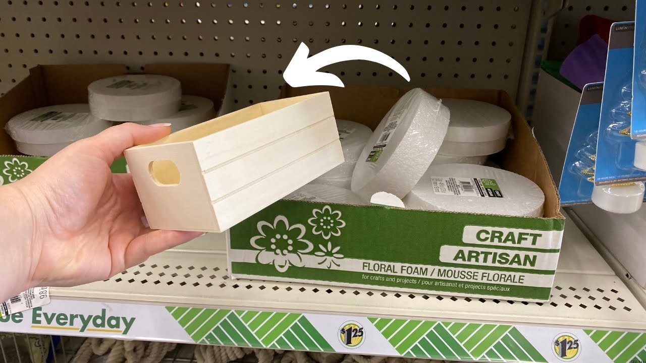 Stick foam to a Dollar Store crate.  (WOW!)