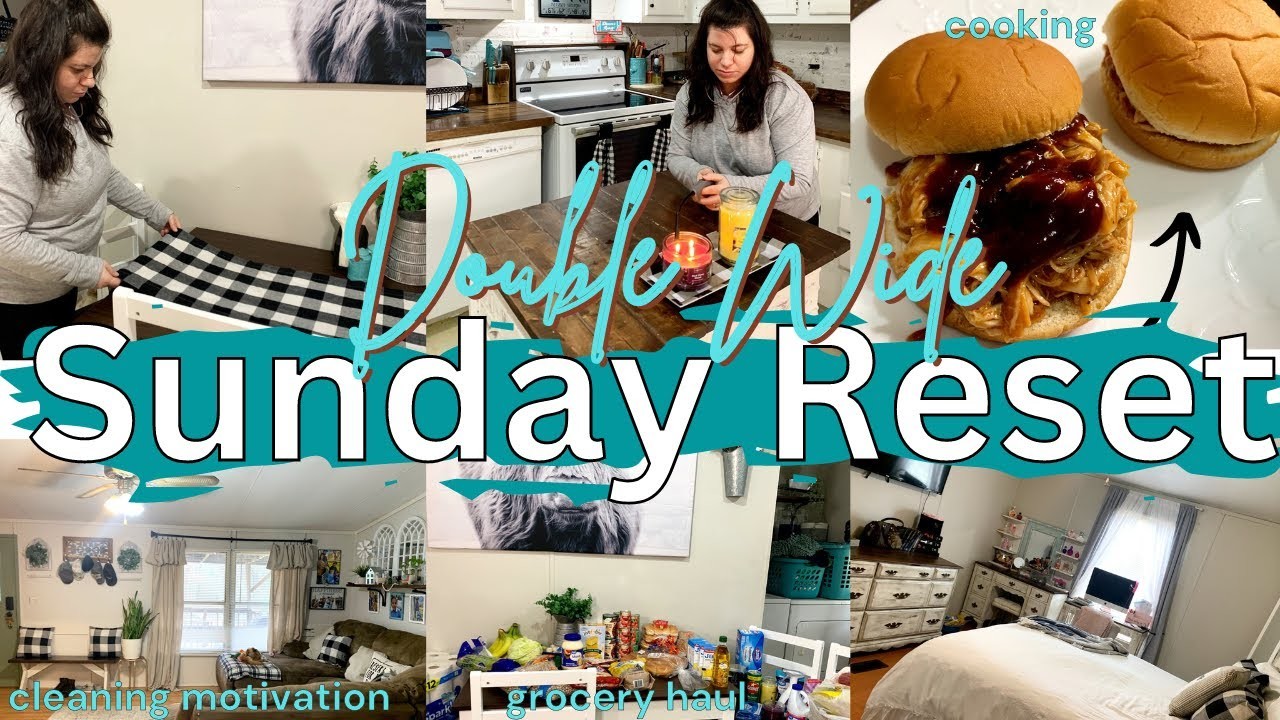 SUNDAY RESET | CLEAN WITH ME 2023 | CLEANING MOTIVATION | MOBILE HOME LIVING | ALL THINGS JESSIE