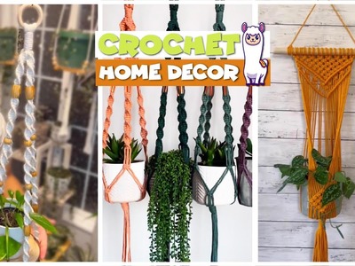 TikTok Crochet ???????????? Macrame Plant Hanger ???????????? | DIY Macrame Decor - Compilation 130 | @blu_llama