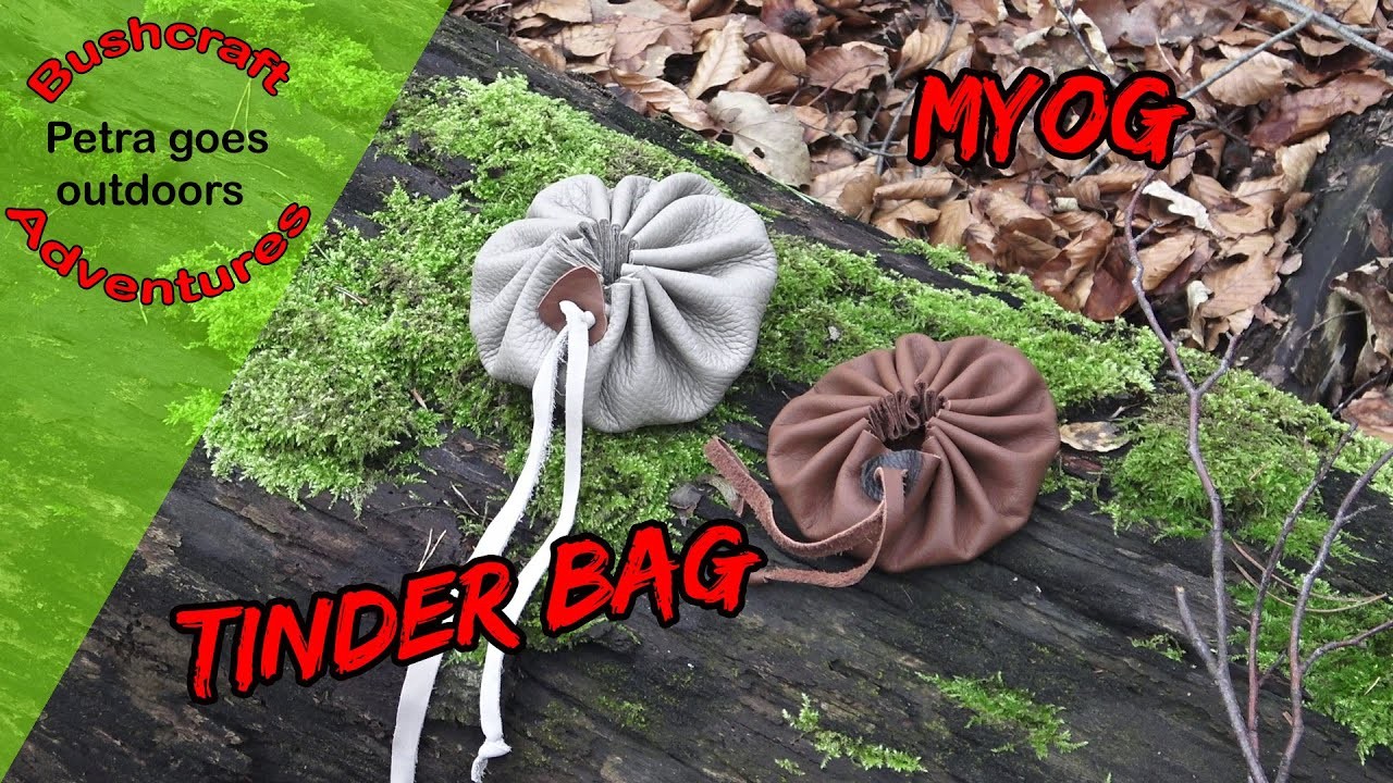 Tinder Bags (leather) - Make it yourself. DIY. MYOG. Bushcraft Fire Kit. Outdoor Gear. Tutorial