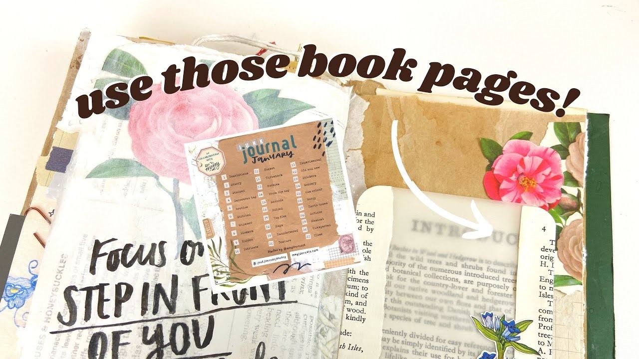 Trick for busy backgrounds! | #JunkJournalJanuary Day 26 Wordy | Junk Journal With Me