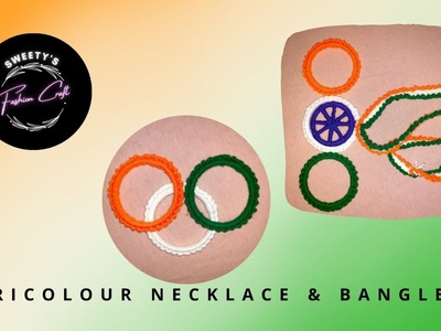 Tricolour necklace & bangles