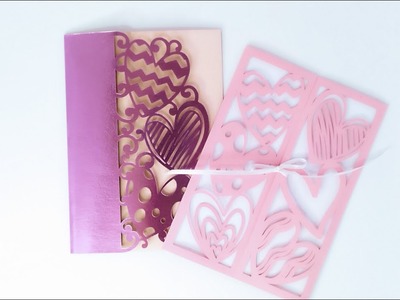 Valentine's Day Cards templates SVG cut file Cricut tutorial Silhouette Cameo paper crafts Laser cut