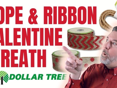 Valentines Day Jute Rope and Ribbon Wreath - Valentines DIY - Easy DIY Wreath