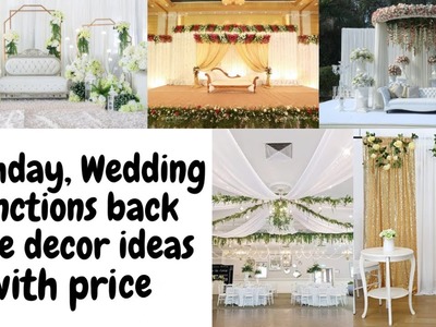 Wedding Arch Drapes | Birthday Wedding Functions back stage decor ideas with price | #stagedecor