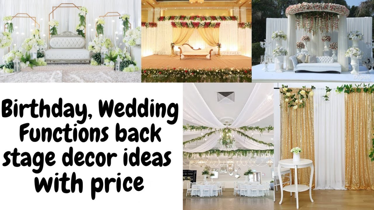 Wedding Arch Drapes | Birthday Wedding Functions back stage decor ideas with price | #stagedecor