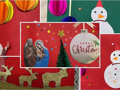 3D Christmas Pop Up Card ! How to make a simple and easy Christmas Card !Christmas Card DIY Tutorial
