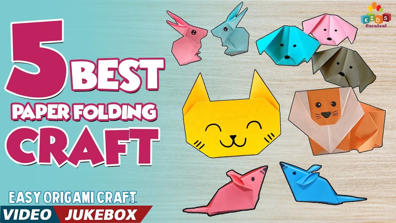 5 Best Paper Folding Craft I Origami Sheet Craft I Animal Making I Kids Carnival