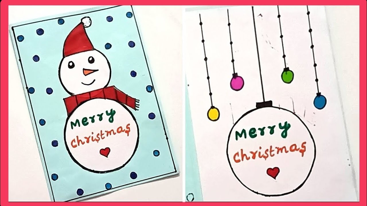 Christmas card making idea. how to make christmas greeting card handmade  merry christmas card 2022