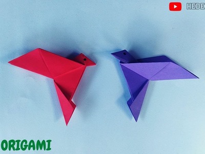 Easy Origami Bird - How To Make Easy Bird Origami #origami #origamicraft #origamiart
