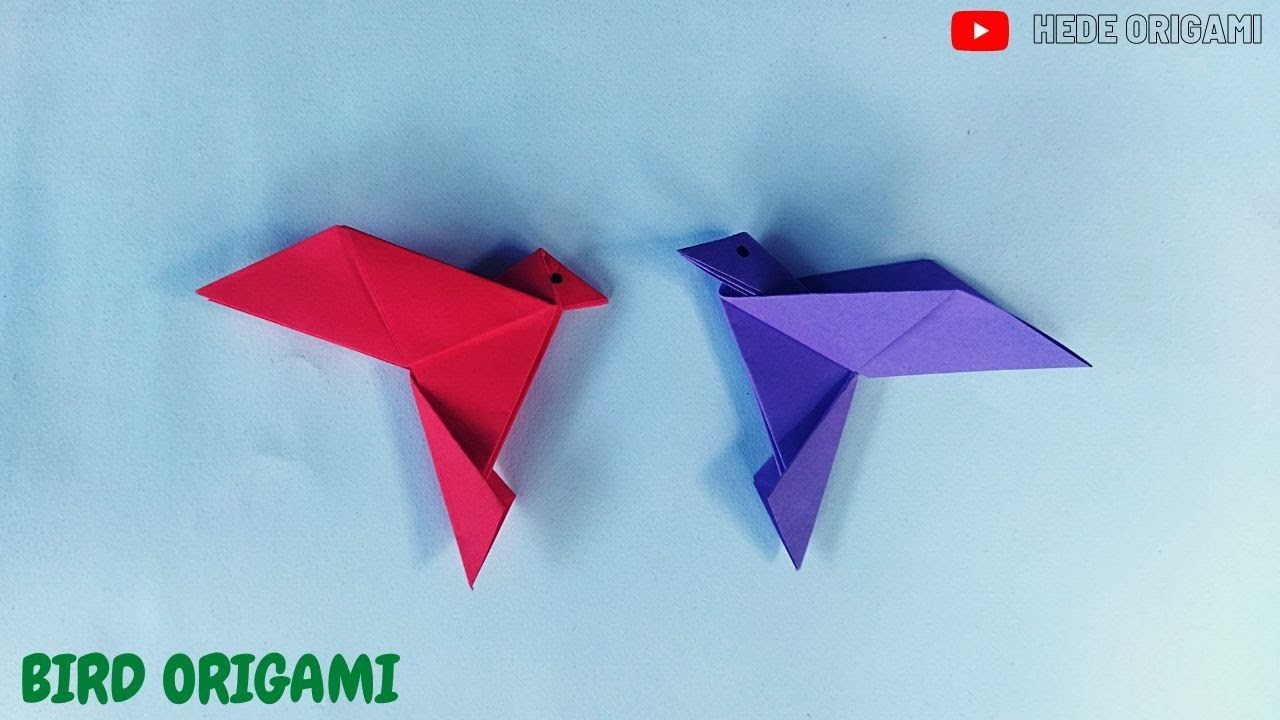 Easy Origami Bird - How To Make Easy Bird Origami #origami #origamicraft #origamiart