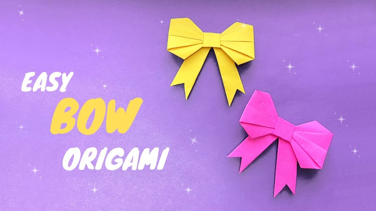Easy Origami Bow | How to make paper bow | DIY Bow | Christmas Decoration
