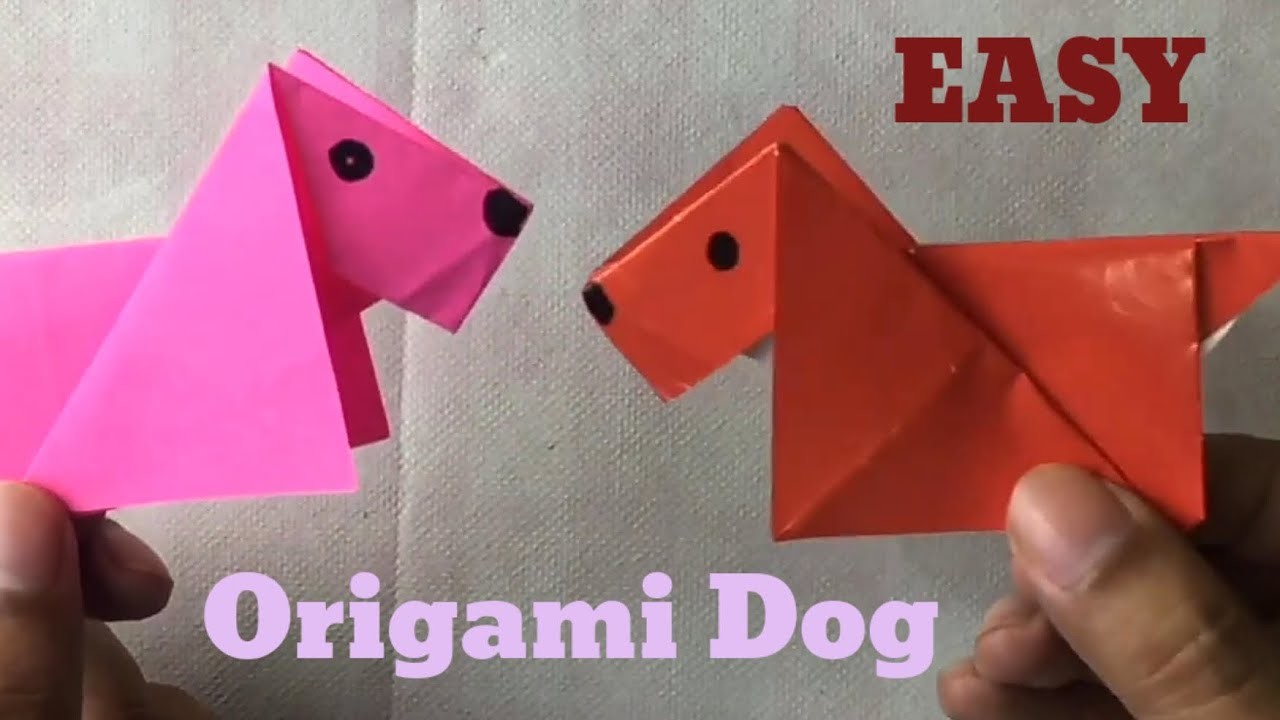 EASY ORIGAMI DOG - ORIGAMI TUTORIAL