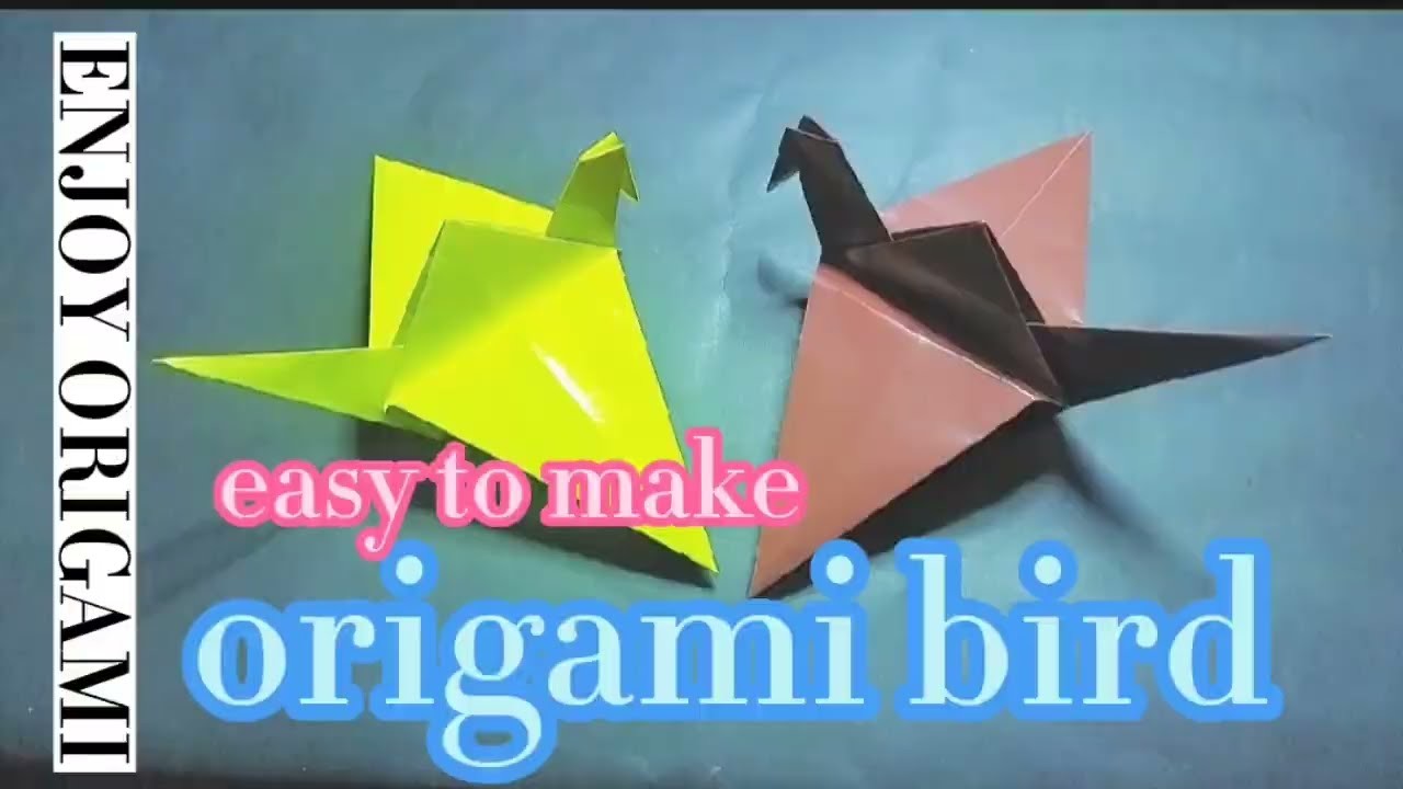 Easy to make origami bird | Enjoy origami