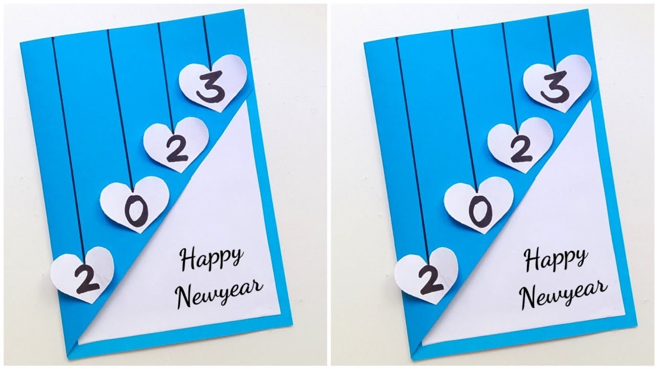 ❤️ Happy Newyear Card 2023 ❤️ Handmade Newyear Greeting Card Making • how to make easy new year card