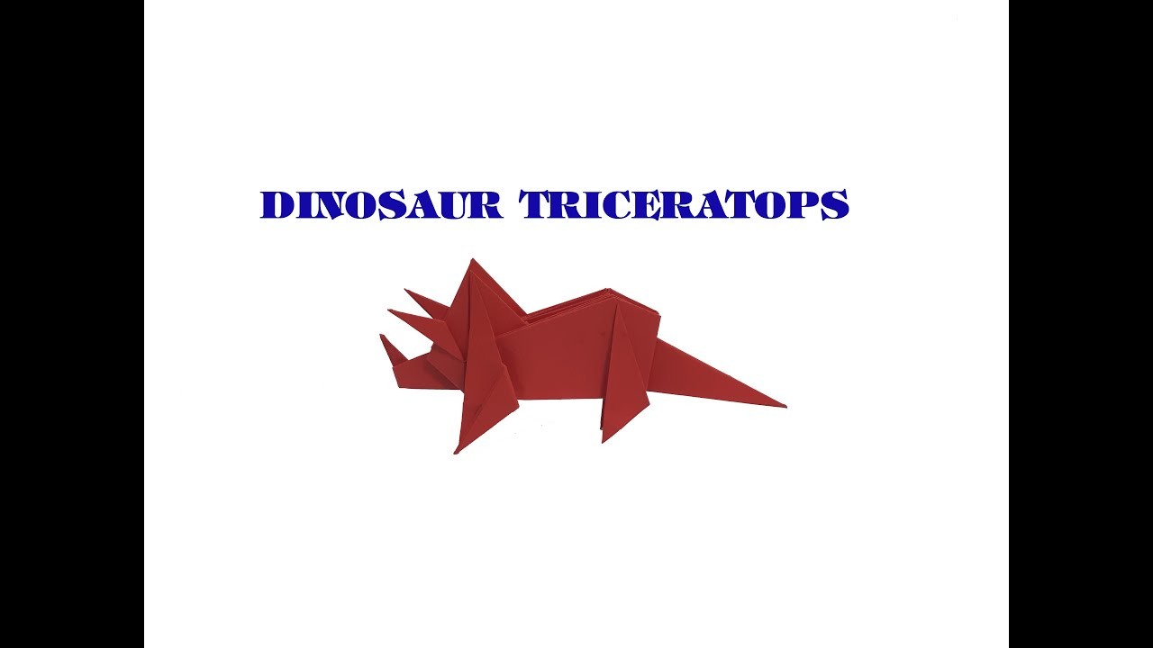 How To make A Dinosaur Triceratops | Origami Easy Dinosaur Triceratops