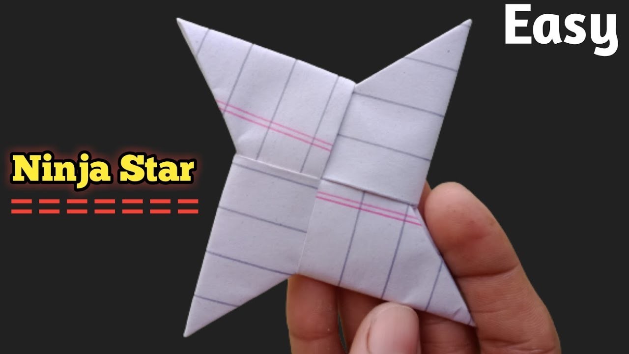 How To Make A Paper Ninja Star Shuriken Origami Easy 4851