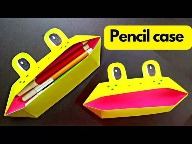 How to make a paper pencil case | Paper pencil box.Easy Origami box tutorial. Origami.School craft