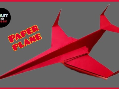 How to make a simple paper airplane || Easy origami Plane || Paper plane || craft with Hussain