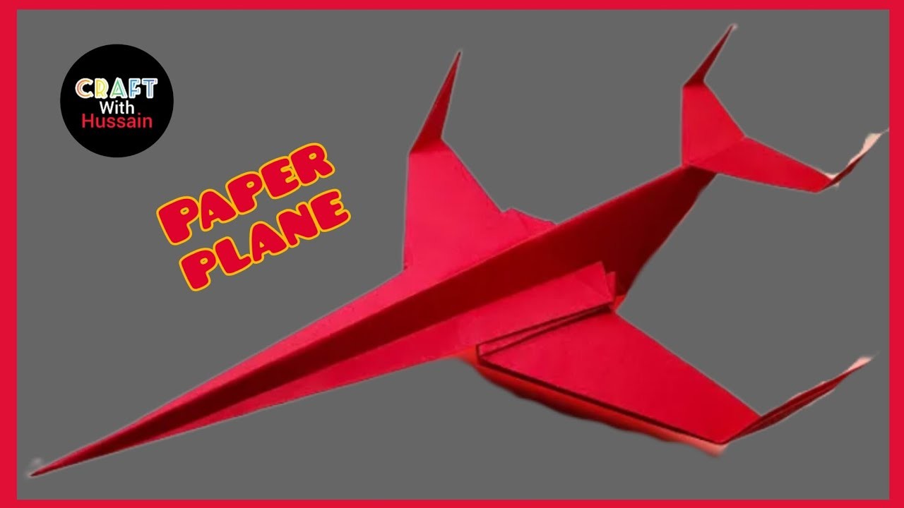 How to make a simple paper airplane || Easy origami Plane || Paper plane || craft with Hussain