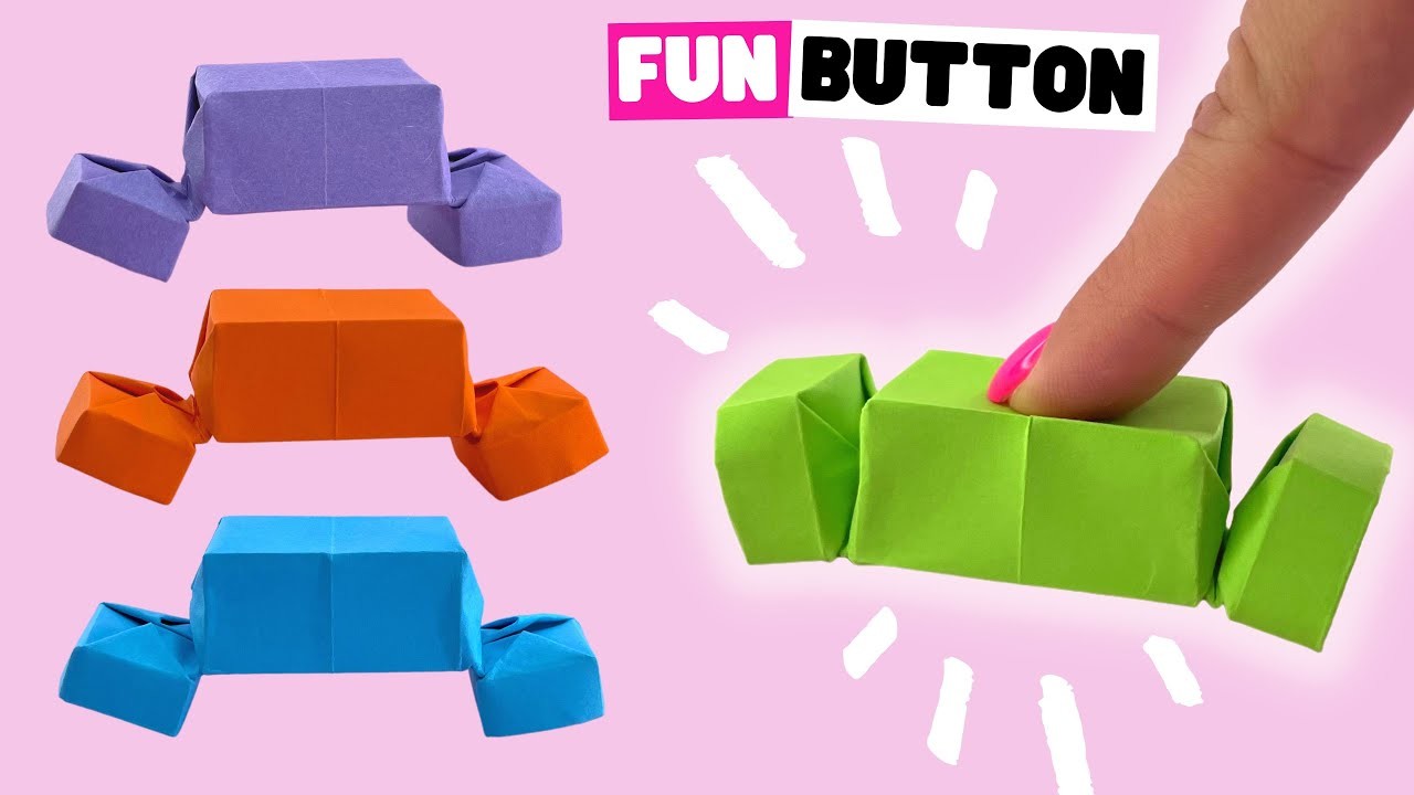 How to make origami button easy. Folding paper button toy, easy paper button tutorial.