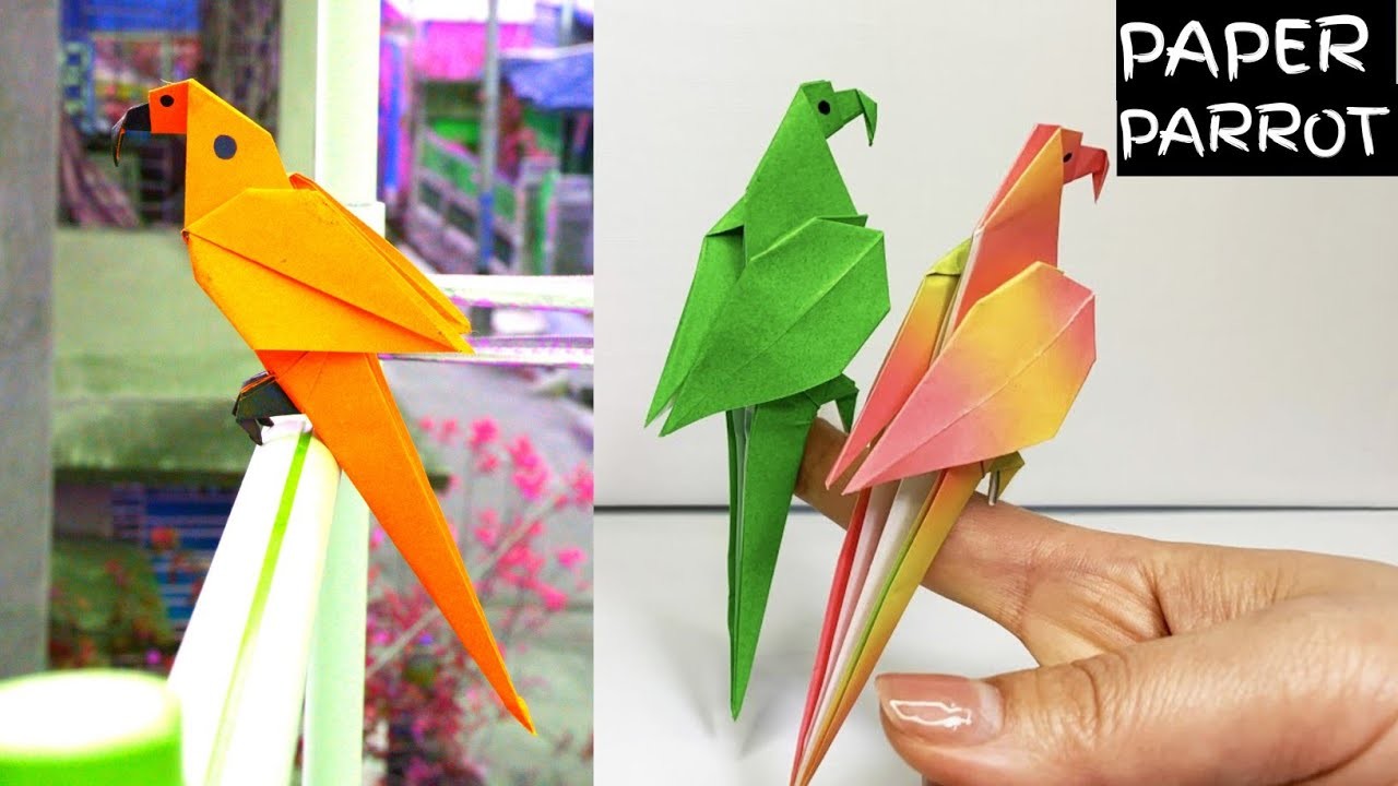 How To Make Paper Parrot. Origami Paper Parrot | How To Make Paper Bird | Paper Craft. Paper Birds