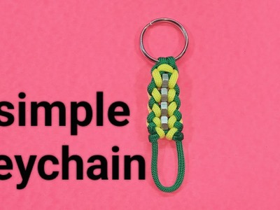 How to make paracord keychain -5. macrame keychain making tutorial video #keychainmaking #howtomake