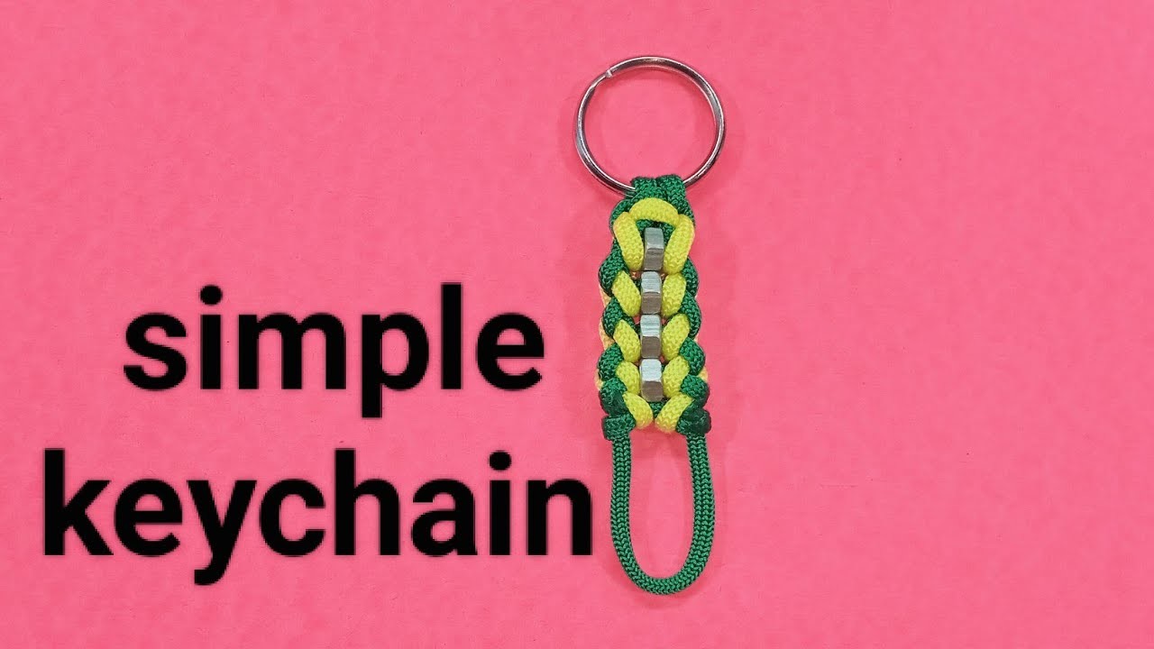 How to make paracord keychain -5. macrame keychain making tutorial video #keychainmaking #howtomake