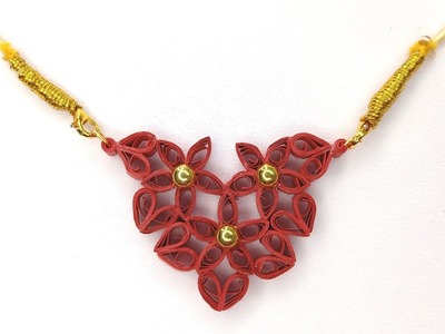 How To Make Quilling Necklace for beginners. Quilling Necklace Tutorial