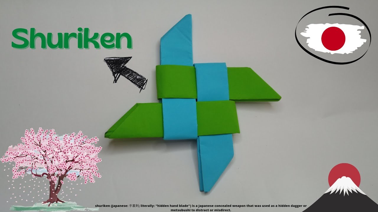 How to make shuriken 4 blade origami