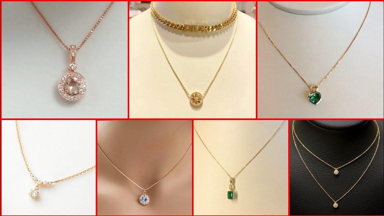 Latest and stylish gold pendents and chains ideas