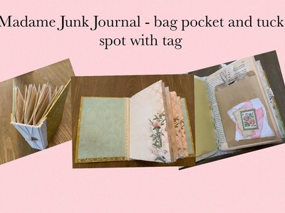 Madame Junk Journal | bag pocket and tuck spot with tag