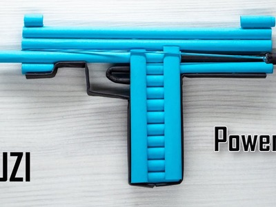 Making A Powerful PAPER GUN UZI that shoots paper bullets - Easy Origami Weapons