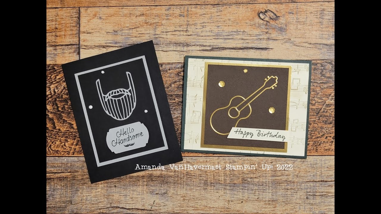 Masculine Cards Using Rugged Icon Dies from Stampin' Up!