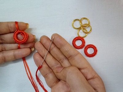 New Saree Kuchu using Normal Needle. Ring Beads Saree #kuch #sareetales #newvideo. MCBMcb