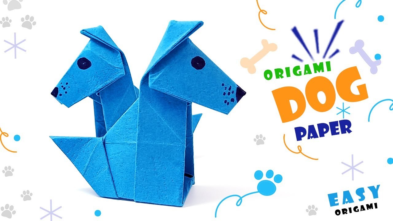 Origami dog easy  How to Make 3D Paper a dog  DIY Tutorial  #origami #origami dog #dog #orifolding