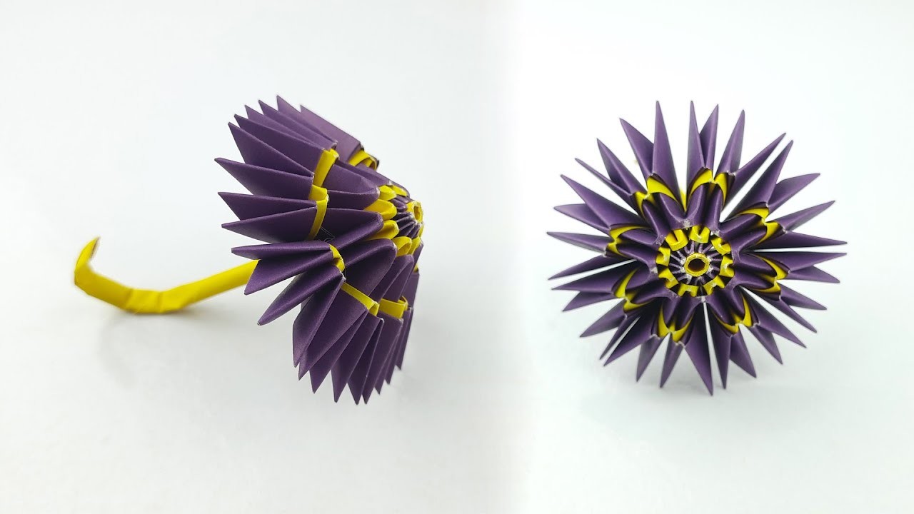 Origami Modular UMBRELLA How to make a 3D Origami Umbrella
