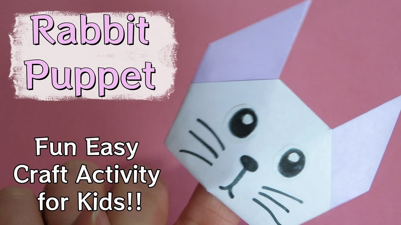 Origami Rabbit Finger Puppet (Level: 5 year old+)